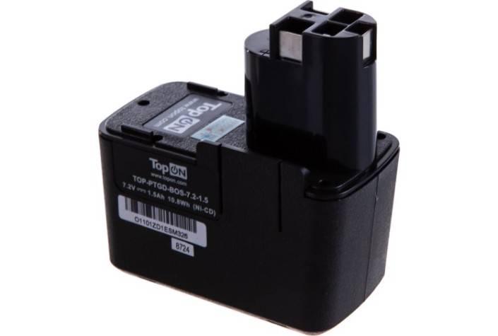 Аккумулятор TopON для Bosch 7.2В, 1.5Ah (Ni-Cd) [TOP-PTGD-BOS-7.2-1.5]