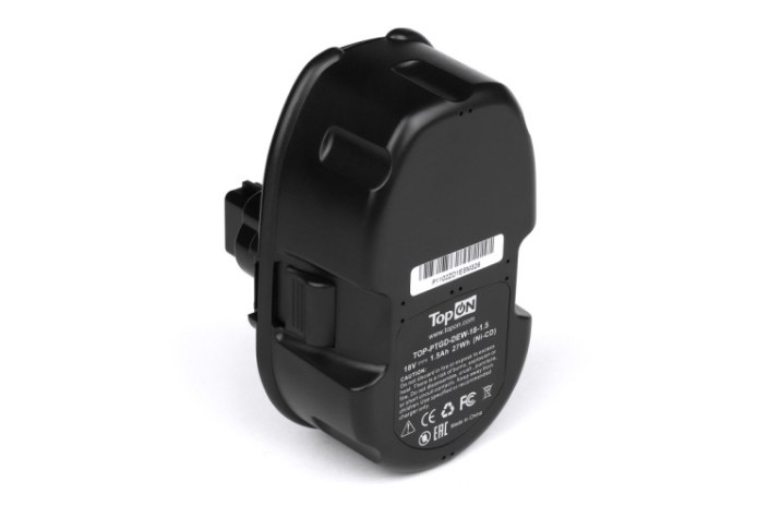 Аккумулятор TopON для DeWalt DE 18В, 1.5Ah (Ni-Cd) [TOP-PTGD-DEW-18-1.5]