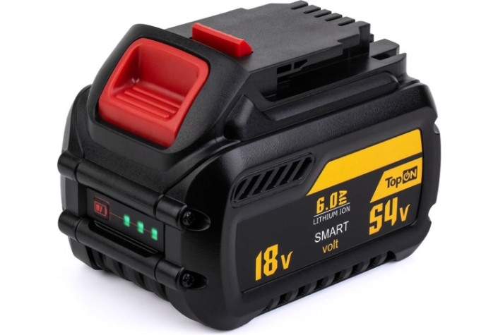 Аккумулятор TopON для Dewalt XR FLEX VOLT 18/54В 6.0Ah (Li-ion) [TOP-DE-DCB546]