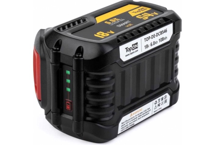 Аккумулятор TopON для Dewalt XR FLEX VOLT 18/54В 6.0Ah (Li-ion) [TOP-DE-DCB546]