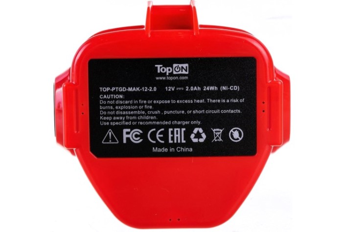 Аккумулятор TopON для Makita 12В, 2.0Ah (Ni-Cd) [TOP-PTGD-MAK-12-2.0]