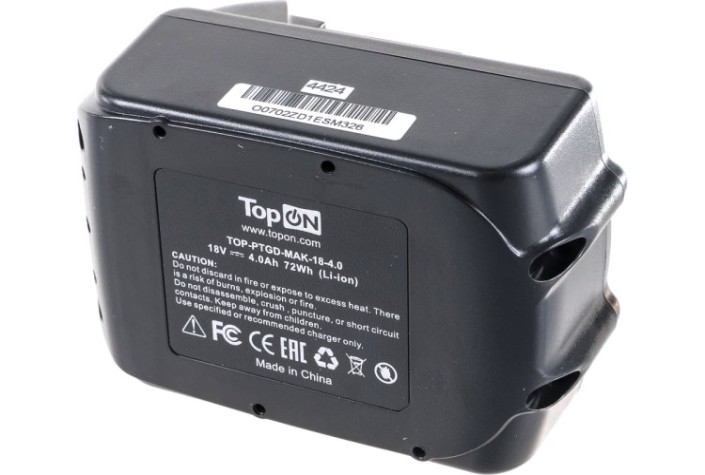 Аккумулятор TopON для Makita 18В, 4.0Ah (Li-Ion) [TOP-PTGD-MAK-18-4.0]