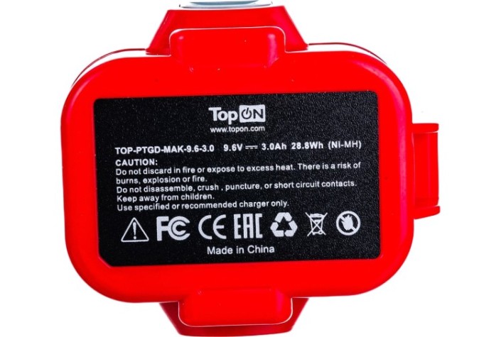 Аккумулятор TopON для Makita DA 9.6В, 3.0Ah (Ni-Mh) [TOP-PTGD-MAK-9.6-3.0]