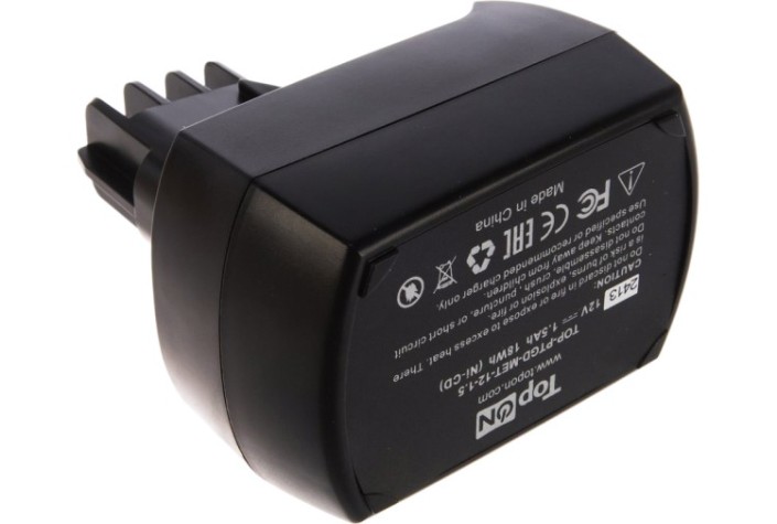 Аккумулятор TopON для Metabo 12В, 1.5Ah (Ni-Cd) [TOP-PTGD-MET-12-1.5]