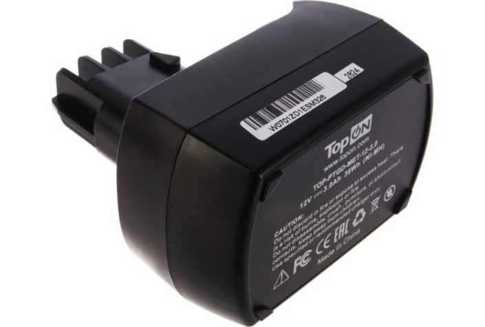 Аккумулятор TopON для Metabo 12В, 3.0Ah (Ni-MH) [TOP-PTGD-MET-12-3.0]