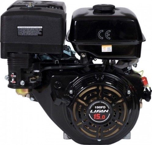 Бензиновый двигатель LIFAN 190FD-11А 15,0 л.с. (вал 25 мм, 11А, электростартер)