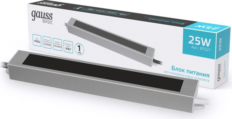 Блок питания GAUSS BT521 basic 12v 25w ip67