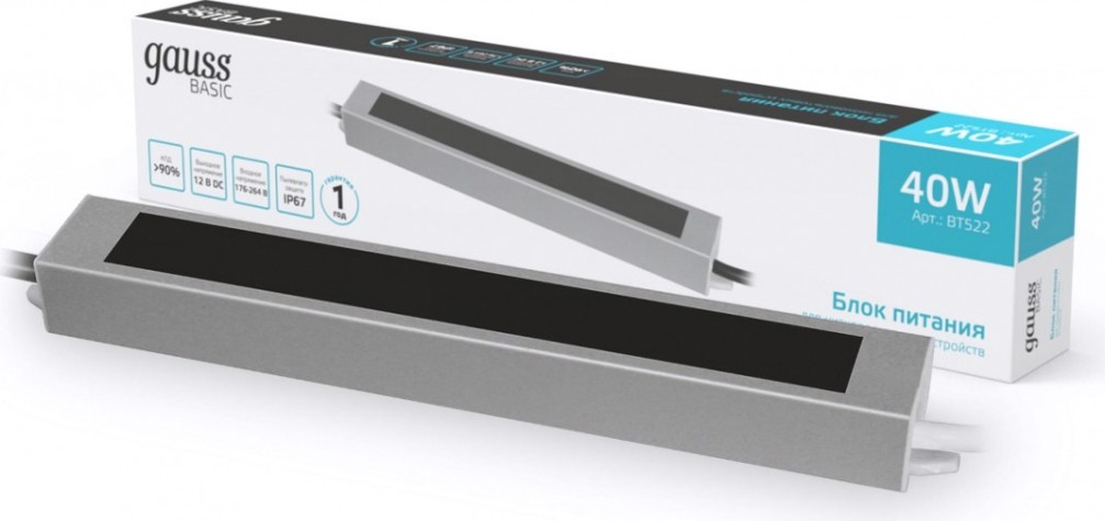 Блок питания GAUSS BT522 basic 12v 40w ip67