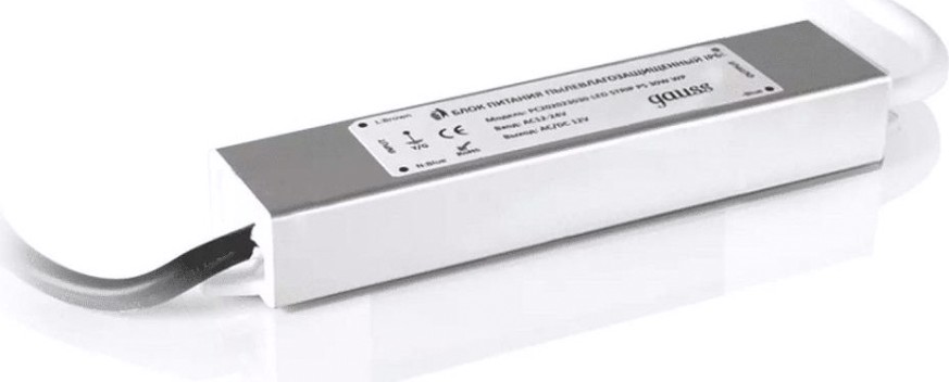 Блок питания GAUSS LED для светодиодной ленты пылевлагозащищенный 15w 12v [202023015]