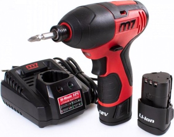 Дрель-шуруповерт аккумуляторная MIGHTY SEVEN DS-10202 ударный 12в, кейс