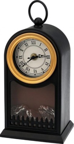 Электрокамин Neon-Night Старинные часы с эффектом живого огня 14,7x11,7х25 см, черный [511-020]