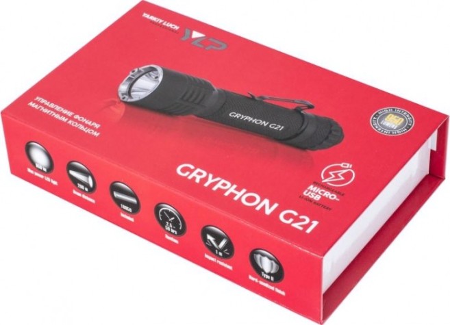 Фонарь аккумуляторный ЯРКИЙ ЛУЧ GRYPHON G21 [4606400105893]