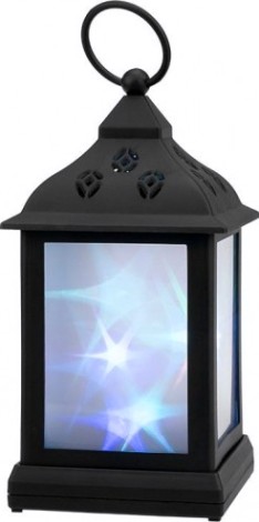 Фонарь декоративный Neon-Night с эффектом мерцания черный корпус 11х11х22,5 см, RGB [513-064]