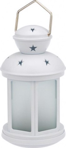 Фонарь декоративный Neon-Night с эффектом пламени свечи белый корпус 12х12х20,6 см, теплый белый [513-067]