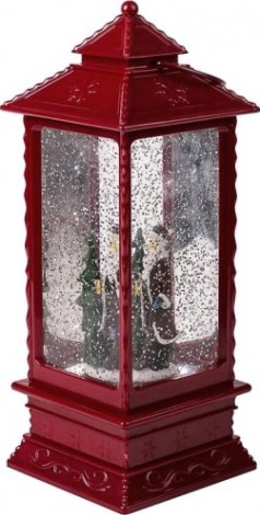 Фонарь декоративный Neon-Night с эффектом снегопада и подсветкой Дед мороз, теплый белый [501-062]