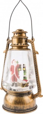 Фонарь декоративный Neon-Night с эффектом снегопада и подсветкой Санта-Клаус, теплый белый [501-066]