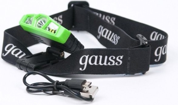 Фонарь GAUSS GFL406 налобный 5w 180lm li-ion 500mah led [GF406]