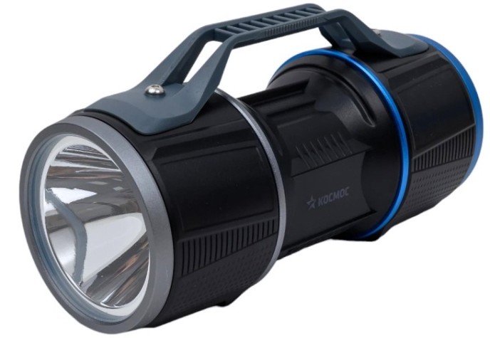 Фонарь-прожектор КОСМОС KOC901Lit аккумуляторный, 10 Bт + 12 Bт COB + красный