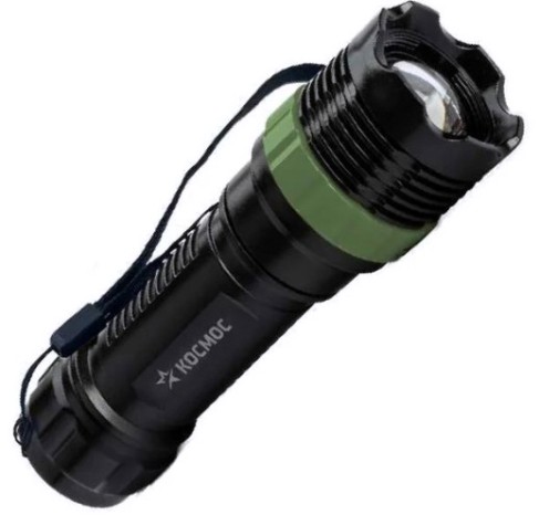 Фонарь ручной КОСМОС KOC121B 1Вт LED, zoom-линза