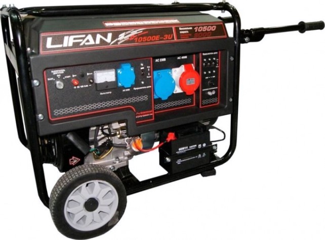 Генератор бензиновый LIFAN 10500EA-3U трехфазный [10500EА-3U]