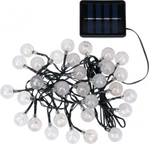 Гирлянда GAUSS GS031 садовая на солнечной батарее 30 led шары мультицве