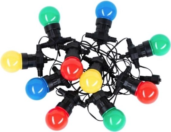 Гирлянда GAUSS HL060 светодиодная, 10 ламп, 7,7 м, ip44, мультицвет