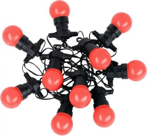 Гирлянда GAUSS HL064 светодиодная ip44 10 ламп, 7,7 м. красная [HL064]