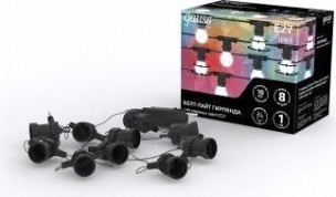 Гирлянда GAUSS HL070 светодиодная ip65 10 ламп, 7,7 м. черная [HL070]