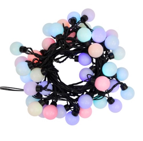 Гирлянда Neon-Night 303-579 Мультишарики Ø38 мм, 10 м, 40 LED RGB, черный ПВХ