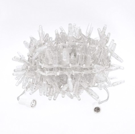 Гирлянда Neon-Night 303-636 Кластер 10м, прозрач. ПВХ, IP65, 200 LED, теп.бел