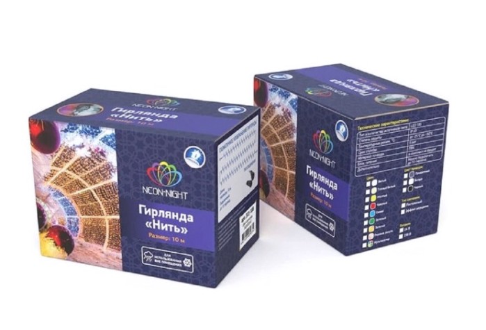 Гирлянда Neon-Night 305-171 Нить 10м (2 модуляx5м) 100 LED ЖЕЛТЫЙ
