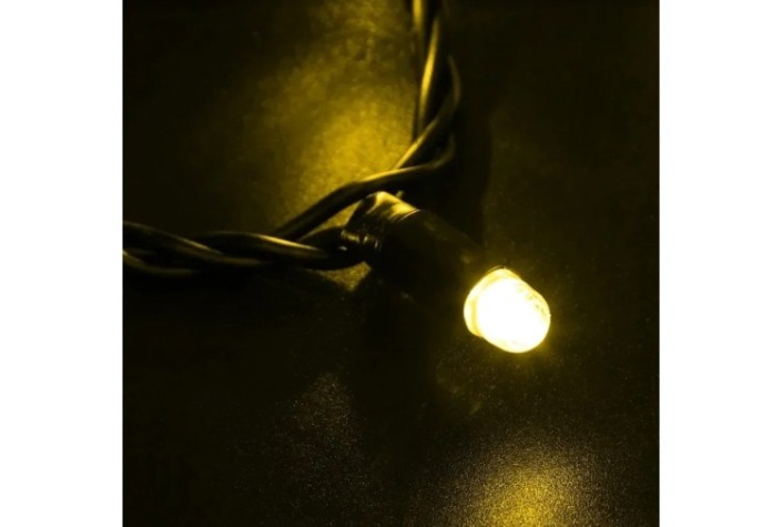 Гирлянда Neon-Night 305-241 Нить 10м (2 модуляx5м) 100 LED ЖЕЛТЫЙ