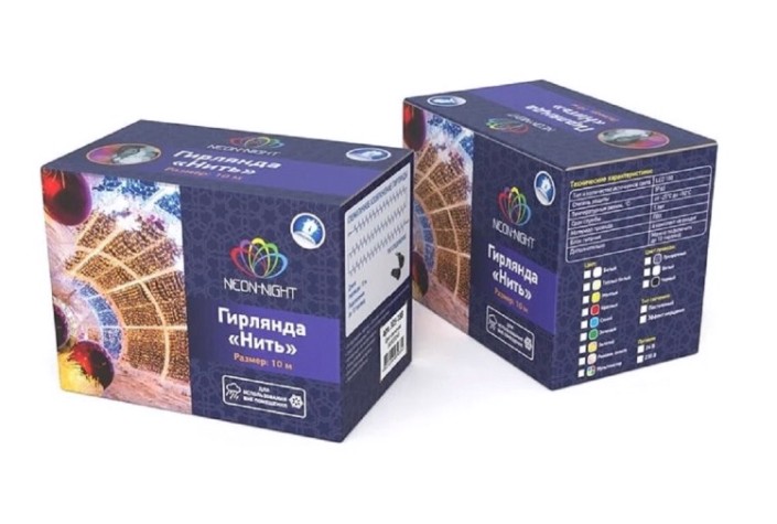 Гирлянда Neon-Night 305-286 Нить 10м (2 модуляx5м) 100 LED ТЕПЛЫЙ БЕЛЫЙ