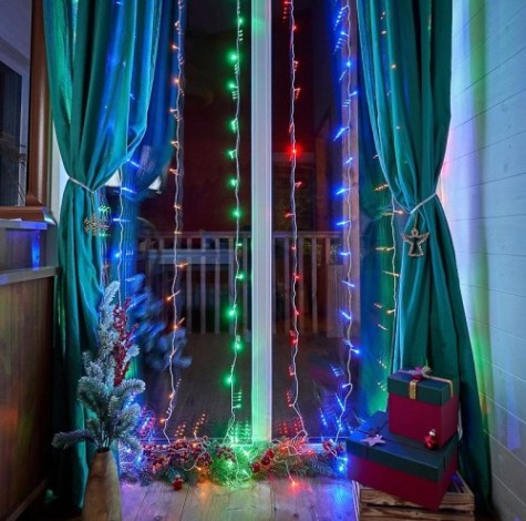 Гирлянда Neon-Night ДОЖДЬ 3х2 м 240 LED, мультиколор [235-098]