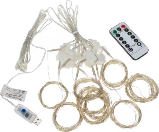 Гирлянда Neon-Night ДОЖДЬ ИЗ РОСЫ 3х3 м, 300 LED, розовый [315-987]