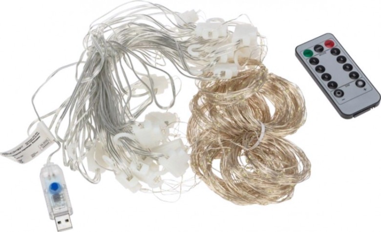 Гирлянда Neon-Night ДОЖДЬ ИЗ РОСЫ 6х3 м, 600 LED, теплый белый [315-996]