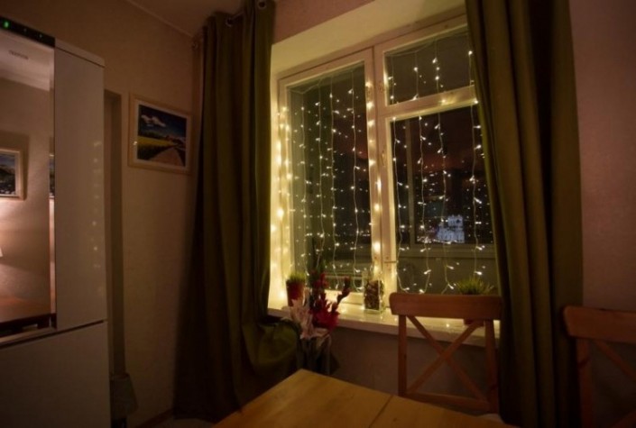 Гирлянда Neon-Night ДОЖДЬ (занавес) 1,5х1,5 м 144 LED белые [235-035]
