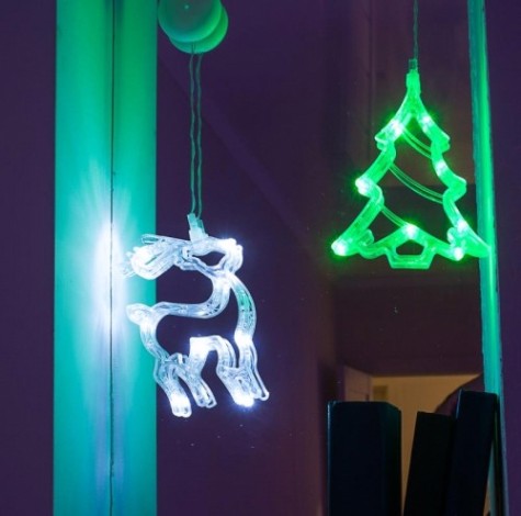 Гирлянда Neon-Night "Елочка" зеленая, на присоске с подвесом [501-017]