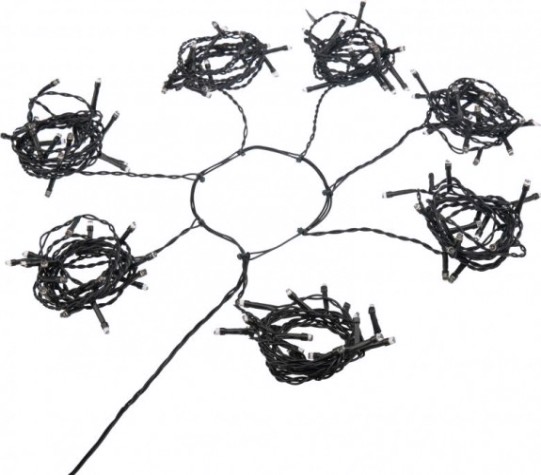 Гирлянда Neon-Night Елочная с кольцом 7 нитей по 1,5 м 105 LED теплый белый [235-076]