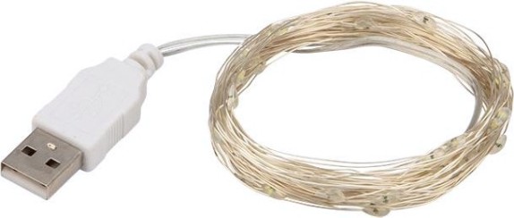 Гирлянда Neon-Night РОСА 10 м, 100 LED USB, теплое белое свечение [315-976]