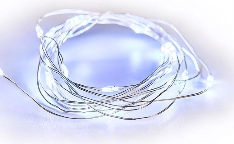 Гирлянда Neon-Night РОСА 2м 20 LED белые (2*CR2032 в комплекте) [303-005]