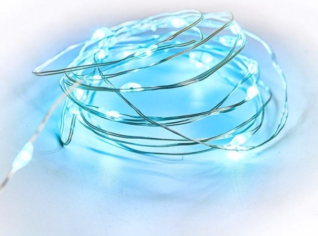 Гирлянда Neon-Night РОСА 2м 20 LED голубые (2*CR2032 в комплекте) [303-003]