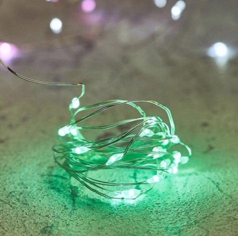 Гирлянда Neon-Night РОСА 2м 20 LED зеленые (2*CR2032 в комплекте) [303-008]
