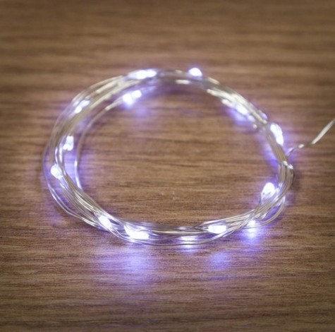Гирлянда Neon-Night РОСА с пробкой 2 м, 20 LED белое свечение [302-025]