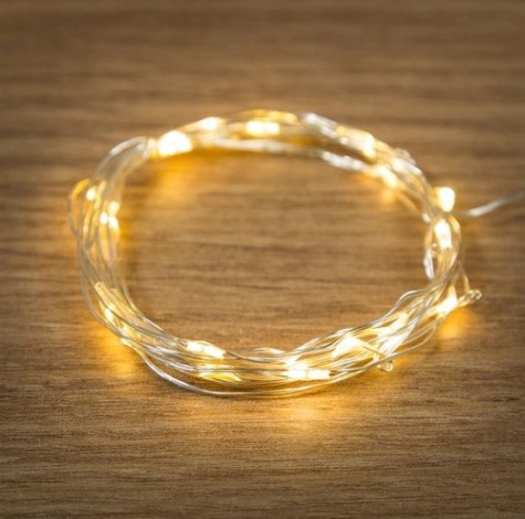 Гирлянда Neon-Night РОСА с пробкой 2 м, 20 LED теплое белое свечение [302-026]