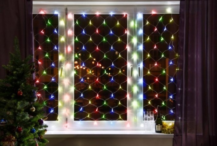 Гирлянда Neon-Night СЕТЬ 1,5х1,5м 150 LED мультиколор [215-129]