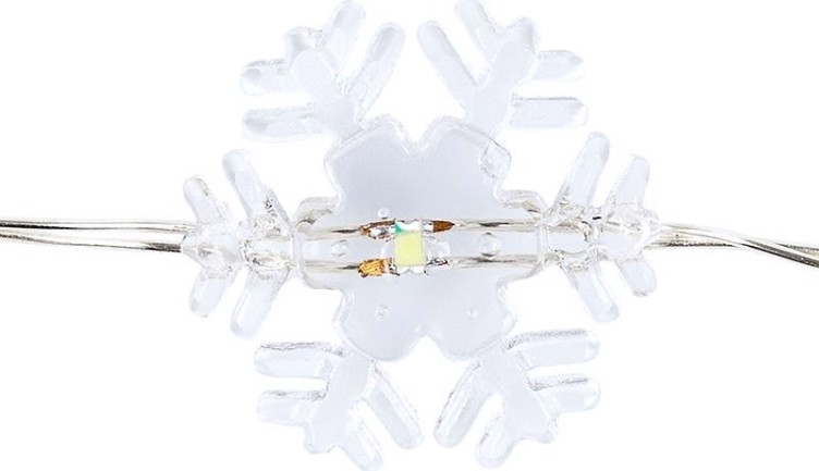 Гирлянда Neon-Night Снежинки 2м 20 LED белые (2*CR2032 в комплекте) [303-010]