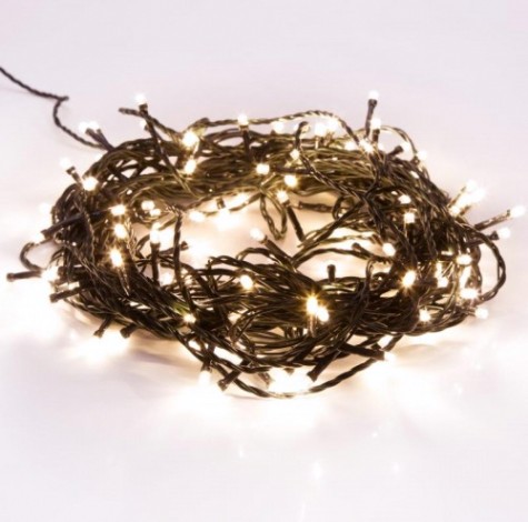 Гирлянда Neon-Night ТВИНКЛ 15м темно-зеленый ПВХ, 120 LED теплый белый [303-056]