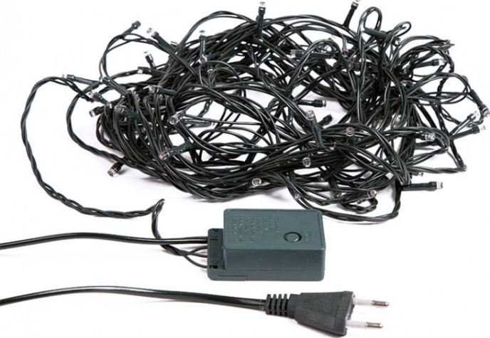 Гирлянда Neon-Night ТВИНКЛ 20м темно-зеленый ПВХ, 160 LED мультиколор [303-119]