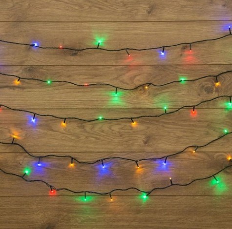Гирлянда Neon-Night ТВИНКЛ 4м темно-зеленый ПВХ, 25 LED мульти [303-019]